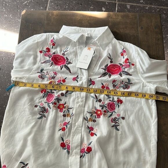 NWT Kaylas Armoire all over embroidered bohemian shirt - Picture 12 of 15